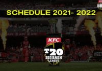 Big Bash League Schedule Download Free PDF