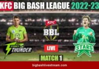 Sydney Thunder vs Melbourne Stars Match Live Streaming- Watch Online