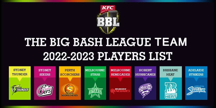 BBL12 Teams Squad - Big Bash 2022- 2023 Full players list