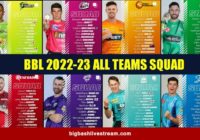 Big Bash League 2022- 2023 All Teams Players List